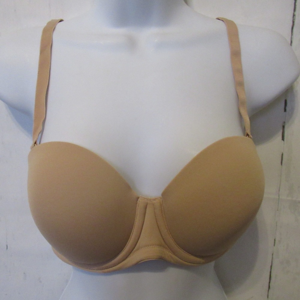 Wacoal Bra 34C Beige Red Carpet Convertible Strapless Underwire 854119